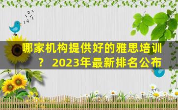 哪家机构提供好的雅思培训？ 2023年最新排名公布